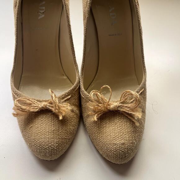 Prada tweed heels brown tweed - Picture 6 of 7